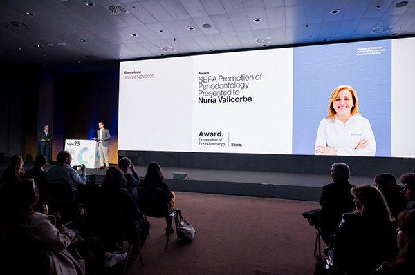 SEPA 25 premio promotion of periodontology presented to Nuria Vallcorba
